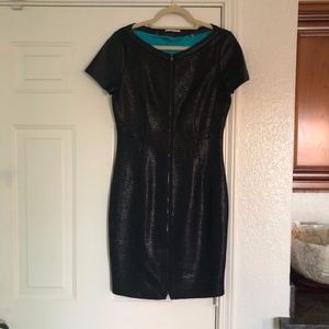 Black  teal-lined Tahari dress Size 8